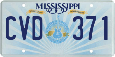MS license plate CVD371