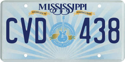 MS license plate CVD438