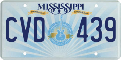 MS license plate CVD439