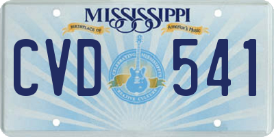 MS license plate CVD541