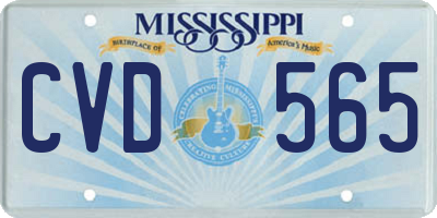 MS license plate CVD565