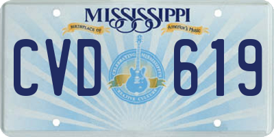 MS license plate CVD619