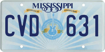 MS license plate CVD631
