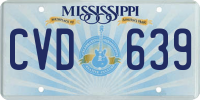 MS license plate CVD639