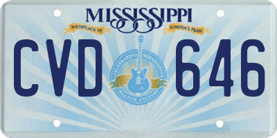 MS license plate CVD646