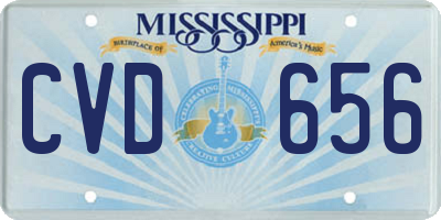 MS license plate CVD656