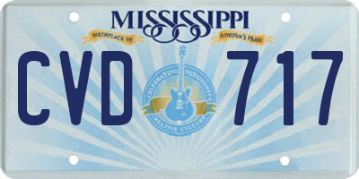 MS license plate CVD717
