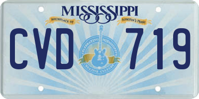 MS license plate CVD719