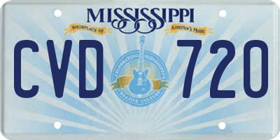 MS license plate CVD720