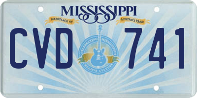 MS license plate CVD741