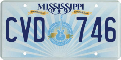 MS license plate CVD746
