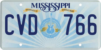 MS license plate CVD766