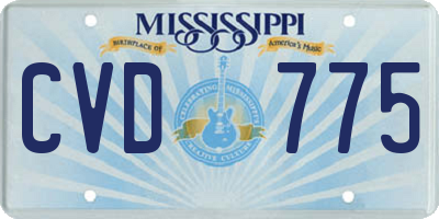 MS license plate CVD775