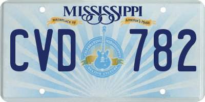 MS license plate CVD782