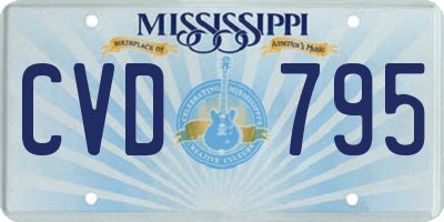 MS license plate CVD795