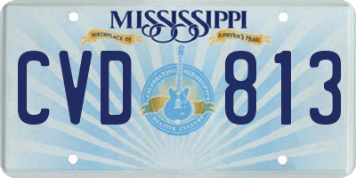 MS license plate CVD813