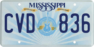MS license plate CVD836