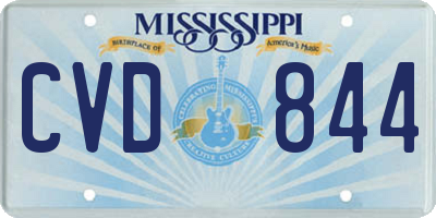 MS license plate CVD844