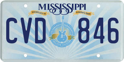 MS license plate CVD846