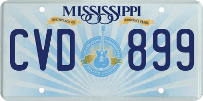 MS license plate CVD899