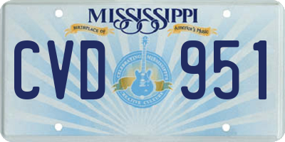 MS license plate CVD951