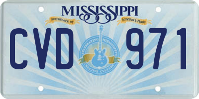MS license plate CVD971