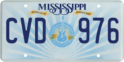 MS license plate CVD976