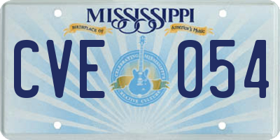 MS license plate CVE054