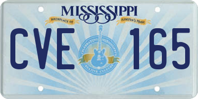 MS license plate CVE165