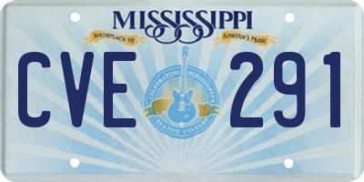 MS license plate CVE291