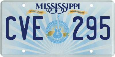 MS license plate CVE295