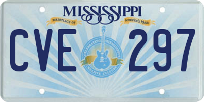 MS license plate CVE297