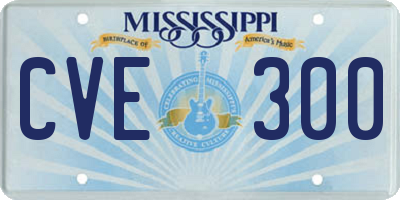 MS license plate CVE300