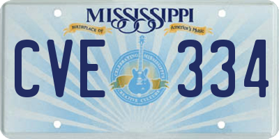 MS license plate CVE334