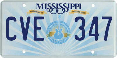 MS license plate CVE347