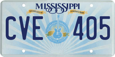 MS license plate CVE405