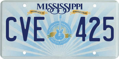 MS license plate CVE425