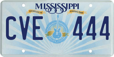 MS license plate CVE444