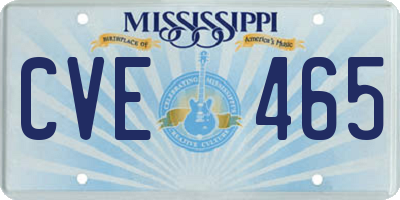 MS license plate CVE465