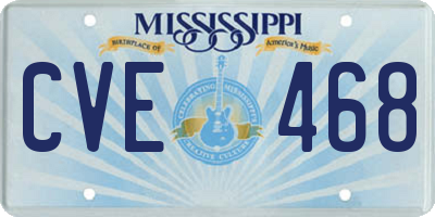 MS license plate CVE468