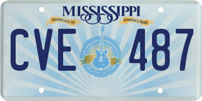 MS license plate CVE487