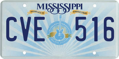 MS license plate CVE516