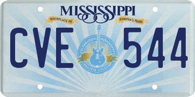 MS license plate CVE544