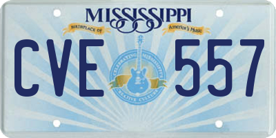 MS license plate CVE557