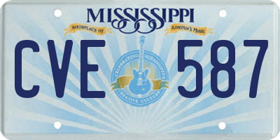 MS license plate CVE587