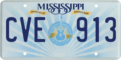 MS license plate CVE913