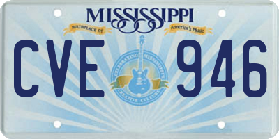 MS license plate CVE946