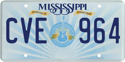 MS license plate CVE964