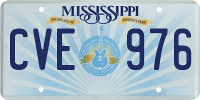 MS license plate CVE976