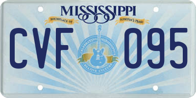 MS license plate CVF095